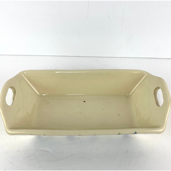 Emerson Creek Pottery Hand Painted Iris Cracker Basket - Picture 2 of 7